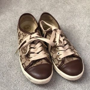 Michael Kors Brown Signature Sneakers